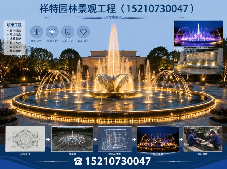 望都县广场喷泉展示图