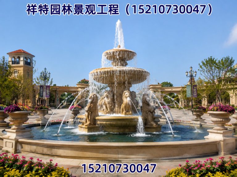 望都县景区喷泉展示图